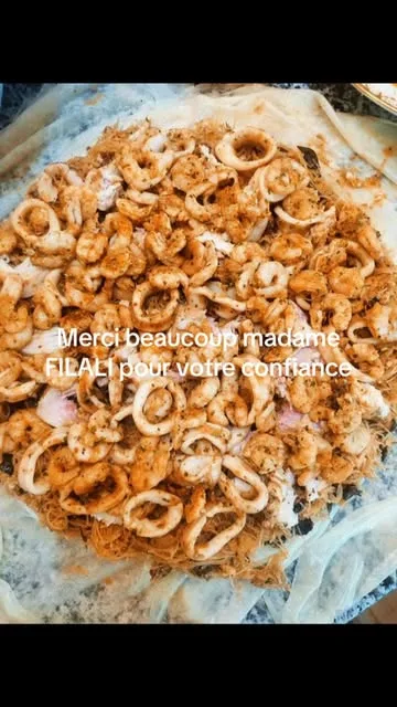 Pastilla aux fruits de mer : calamars et crevettes – Jomana Baldi